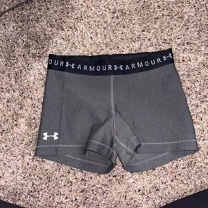 Under Armour Women's Black and Gray Athletic Shorts
